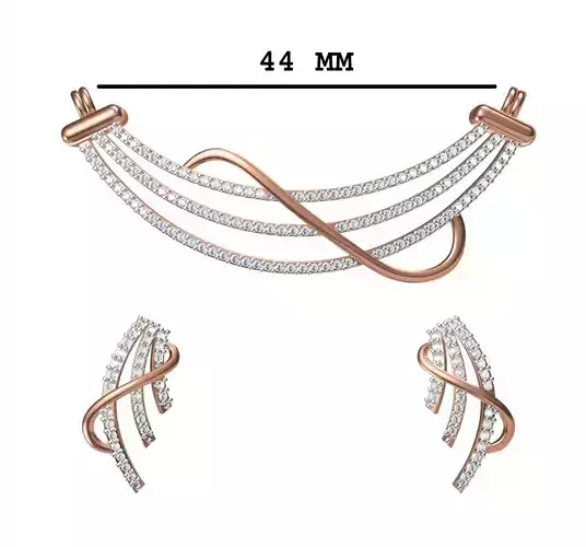 Women Earrings Pendant Set STL JCD Details