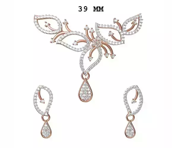 Women Earrings Pendant Set STL JCD Details