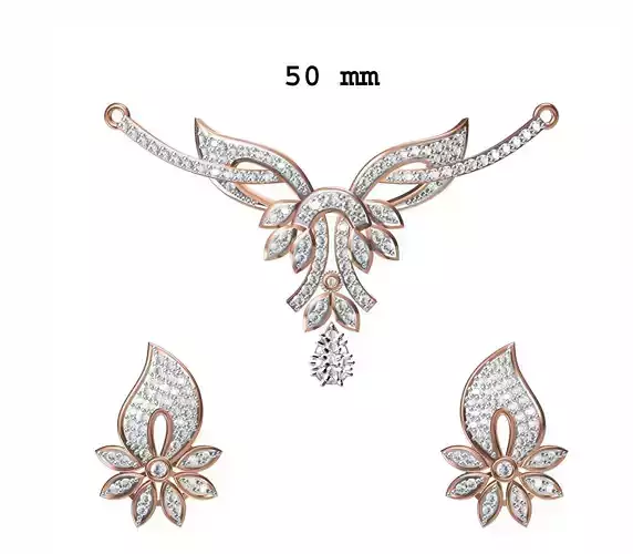 Women Earrings Pendant Set STL JCD Details