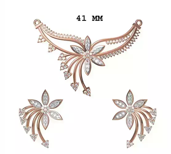 Women Earrings Pendant Set STL JCD Details