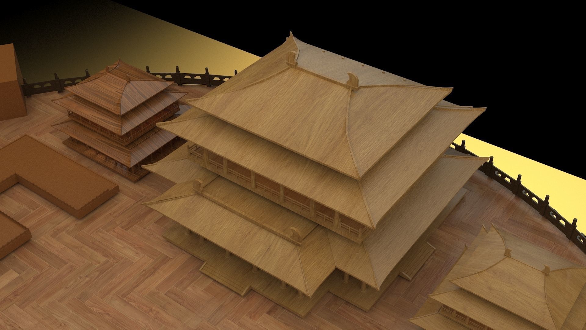  Chinese ancient house  3D model_3