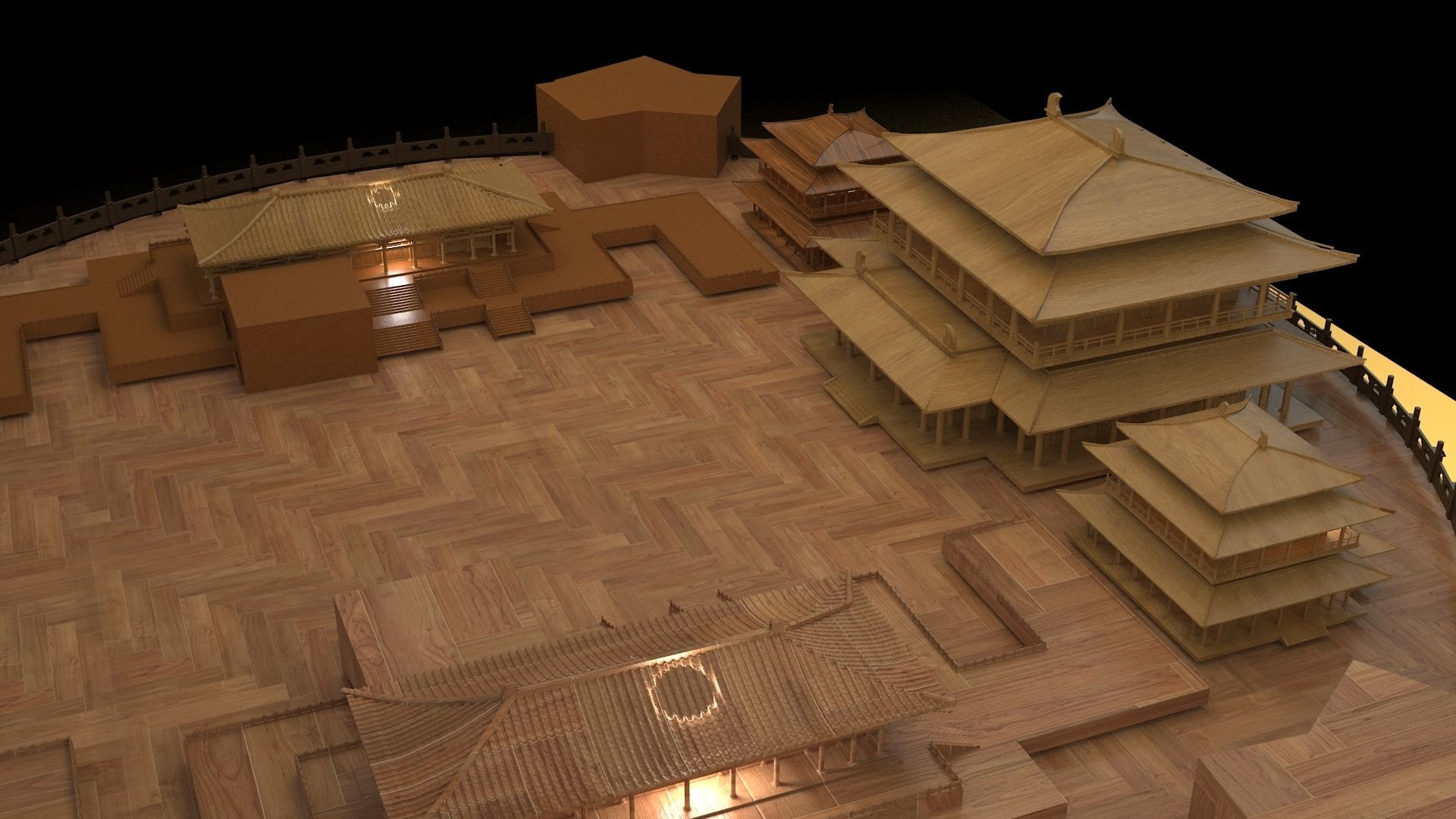  Chinese ancient house  3D model_1
