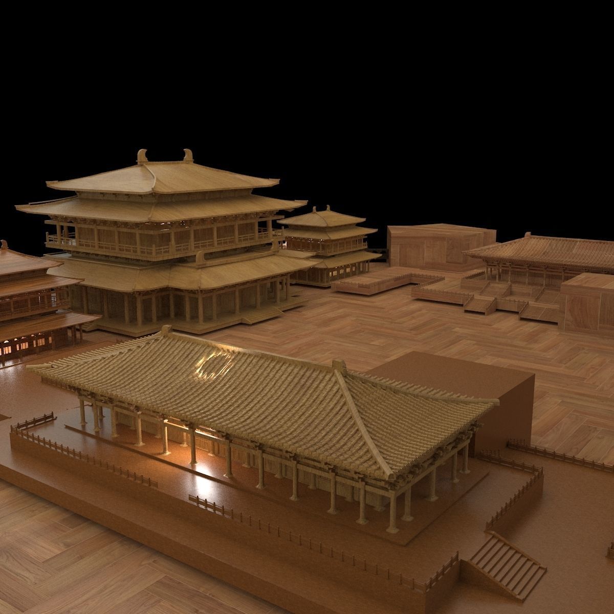  Chinese ancient house  3D model_5