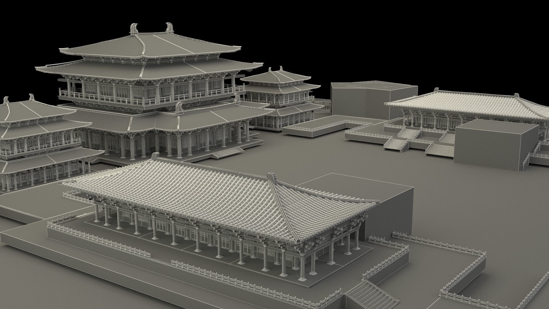  Chinese ancient house  3D model_6