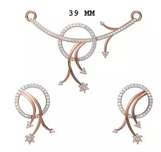 Women Earrings Pendant Set STL JCD Details