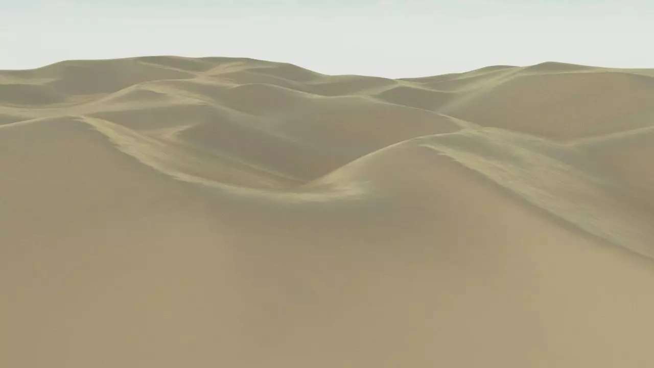 Desert Low-poly 3D model_0