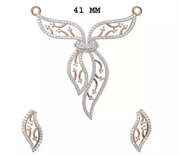 Women Earrings Pendant Set STL JCD Details