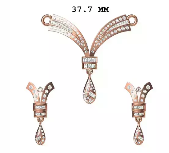 Women Earrings Pendant Set STL JCD Details