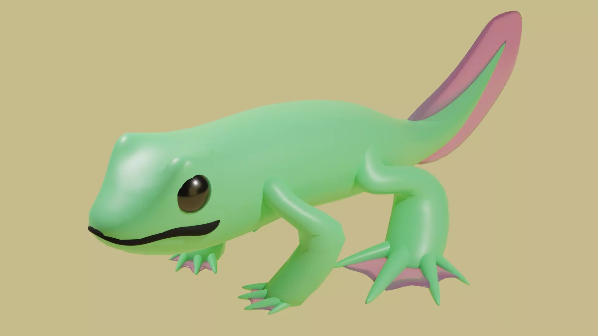 Cute Frog lv2 3D model_0