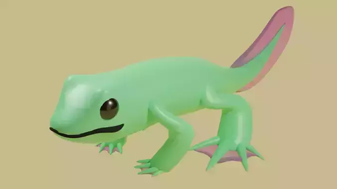 Cute Frog lv2 3D model