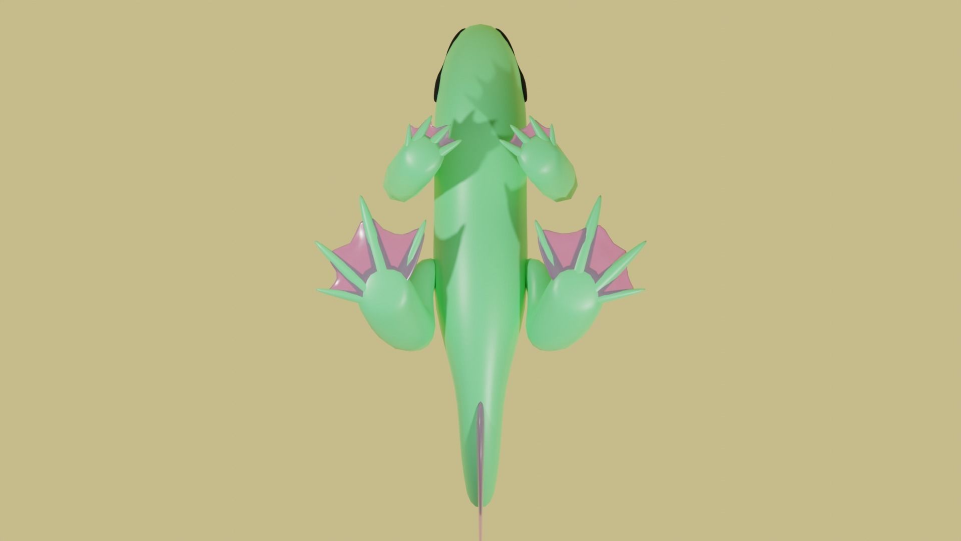 Cute Frog lv2 3D model_10