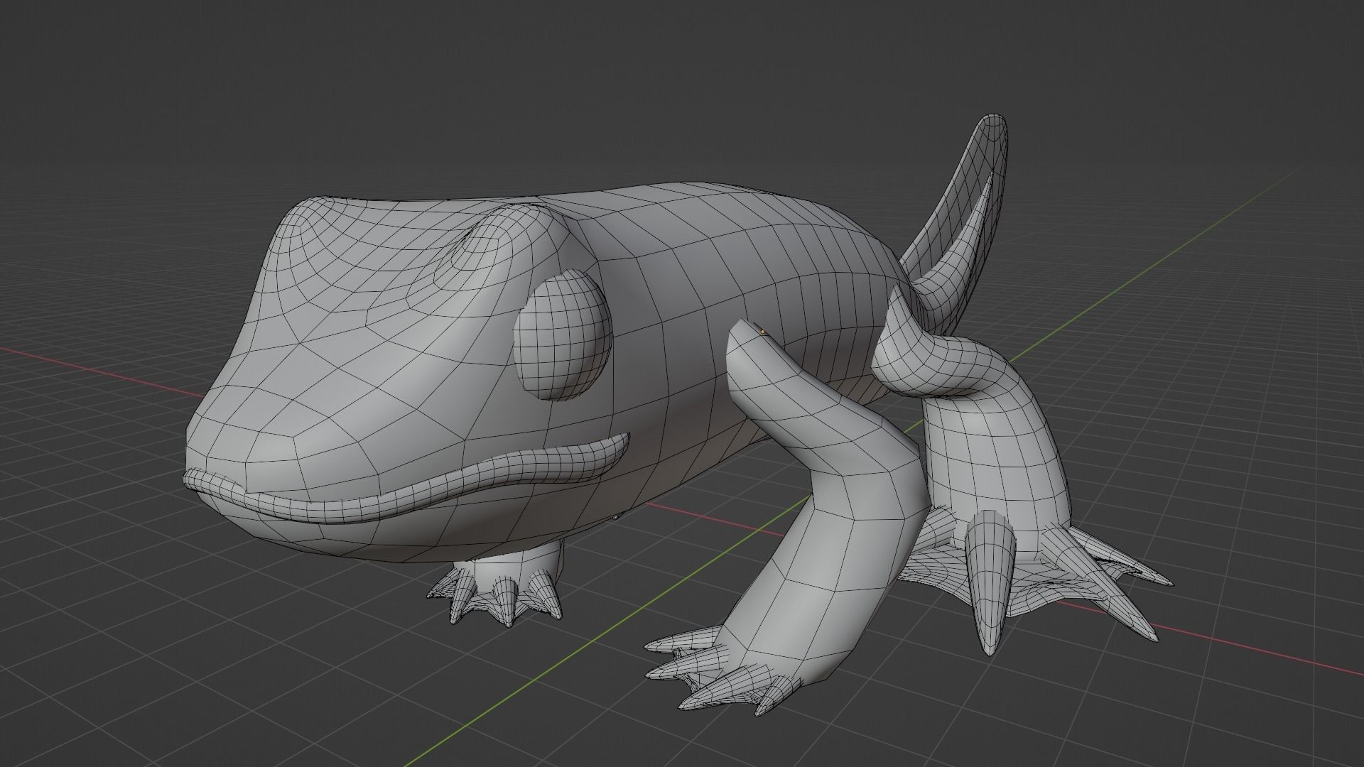 Cute Frog lv2 3D model_1