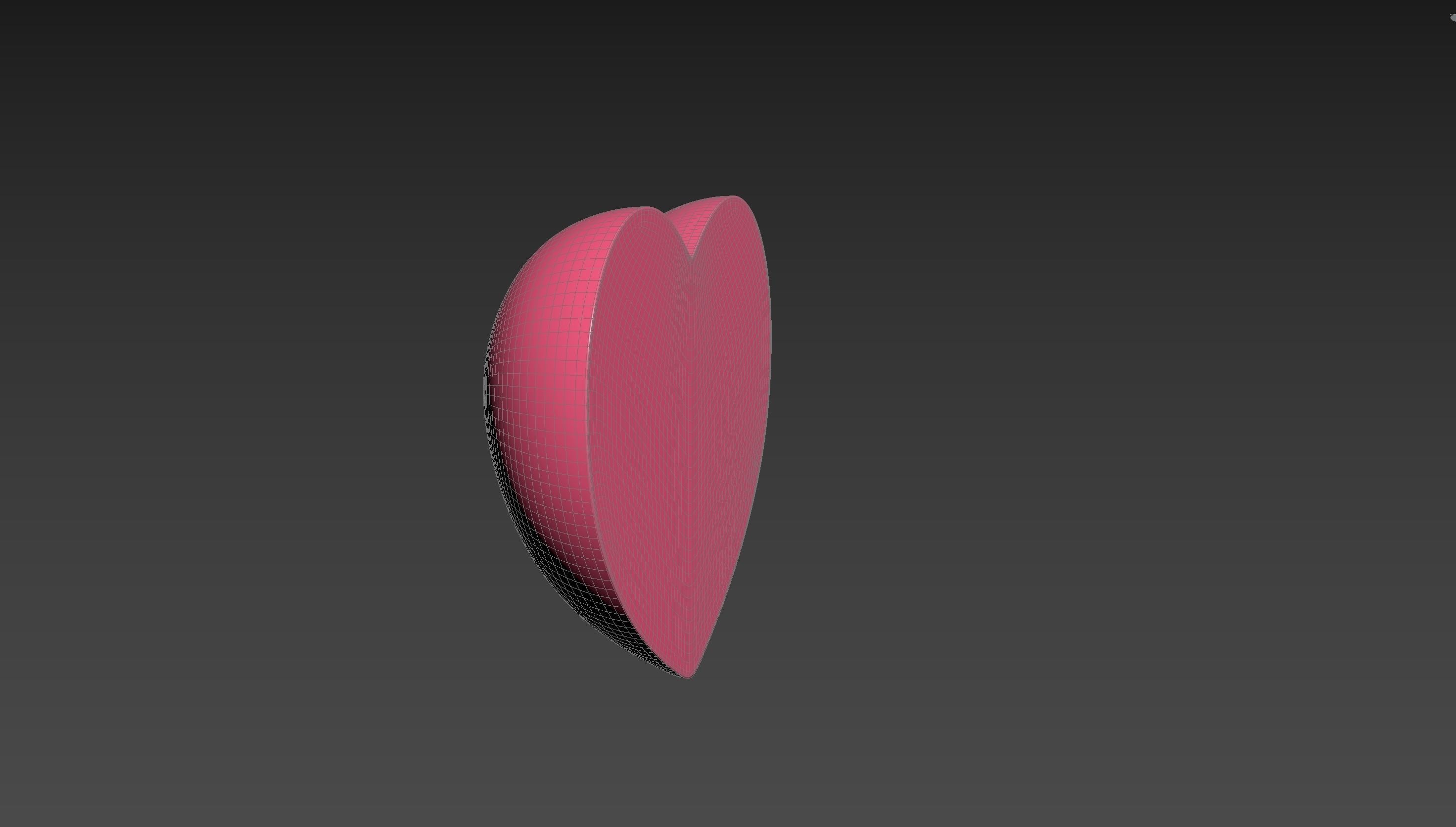 Half Heart 001 3D print model_20