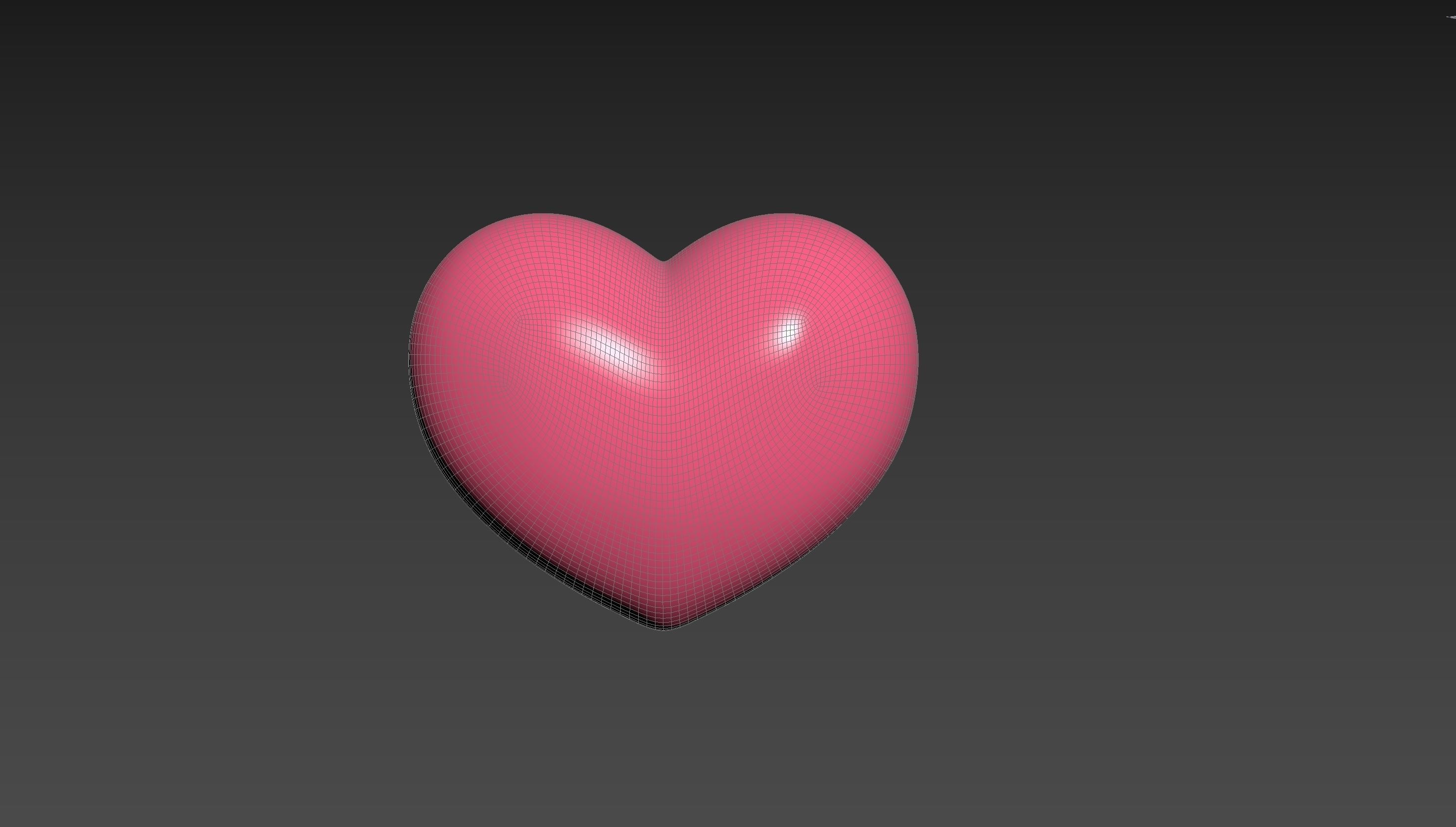 Half Heart 001 3D print model_12