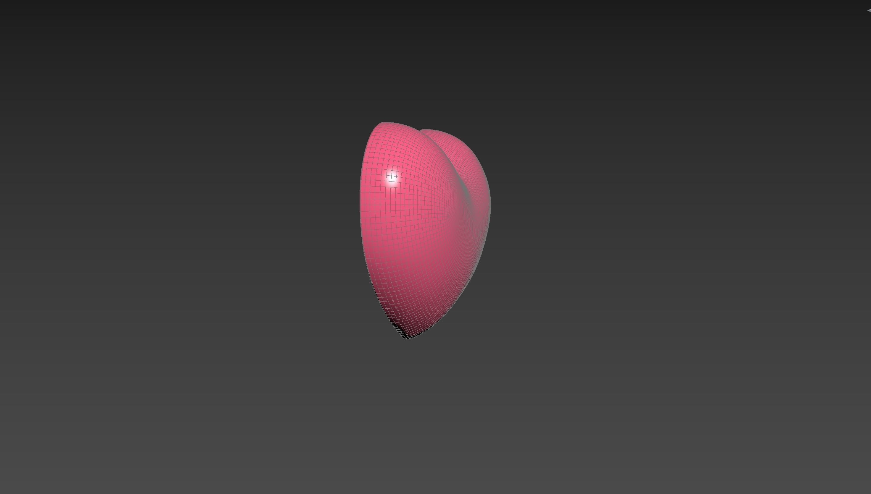 Half Heart 001 3D print model_14