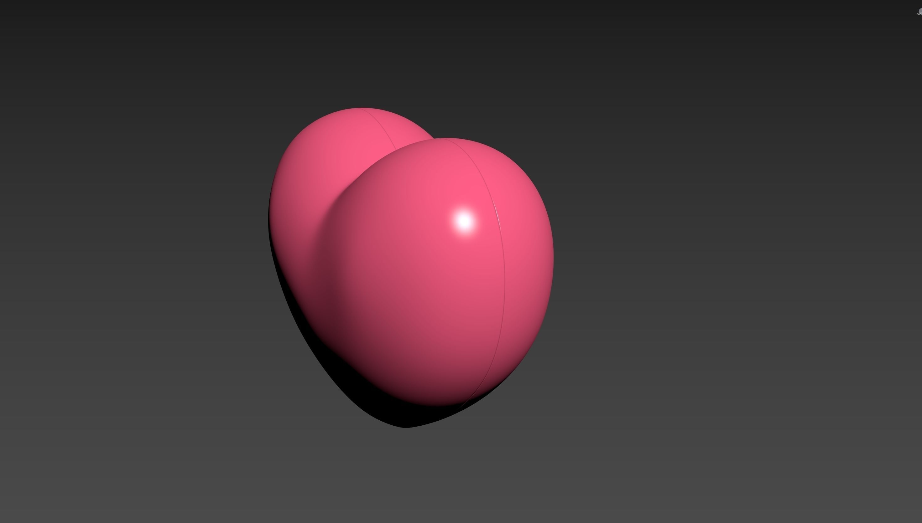 Half Heart 001 3D print model_26