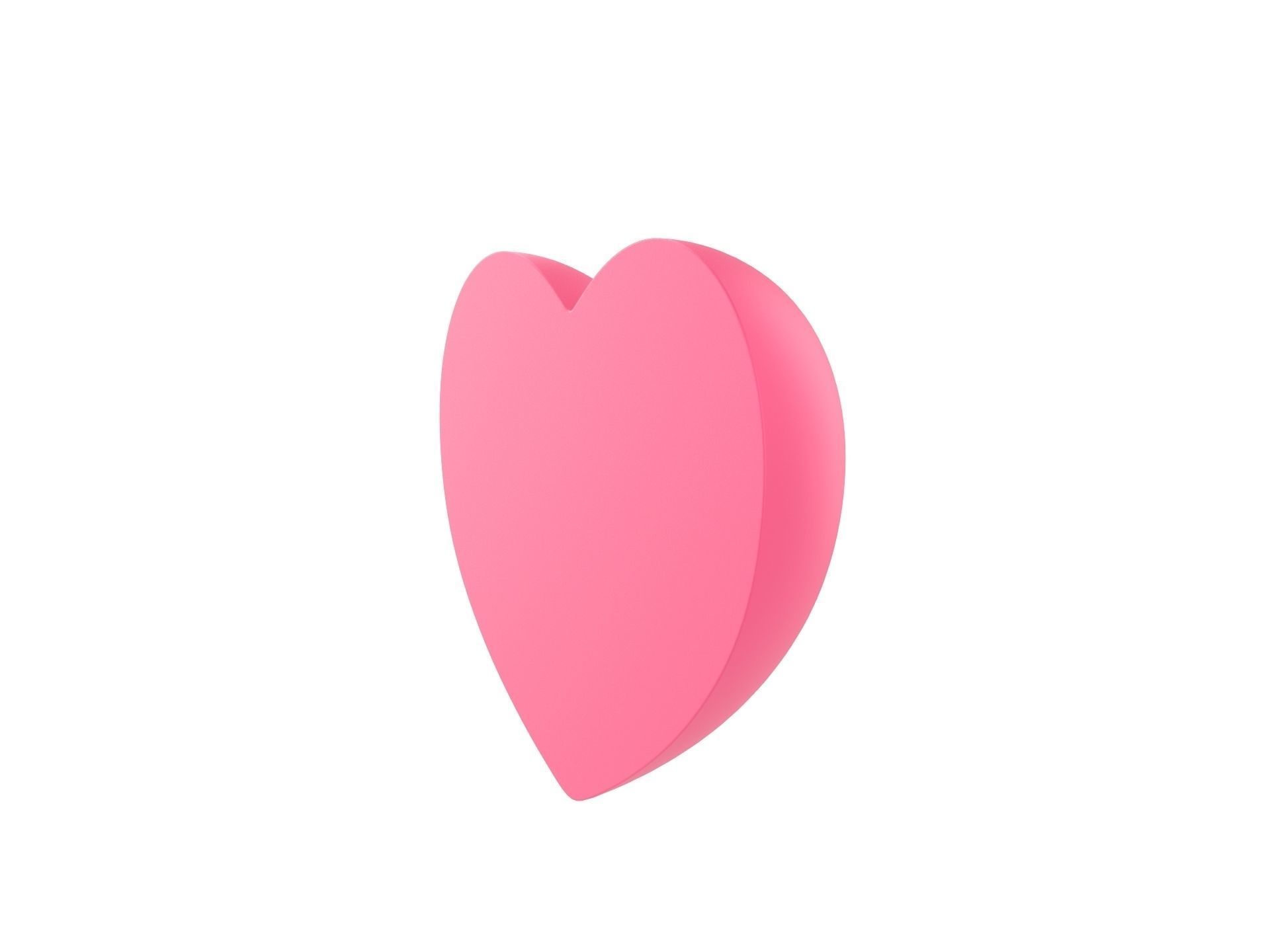 Half Heart 001 3D print model_3