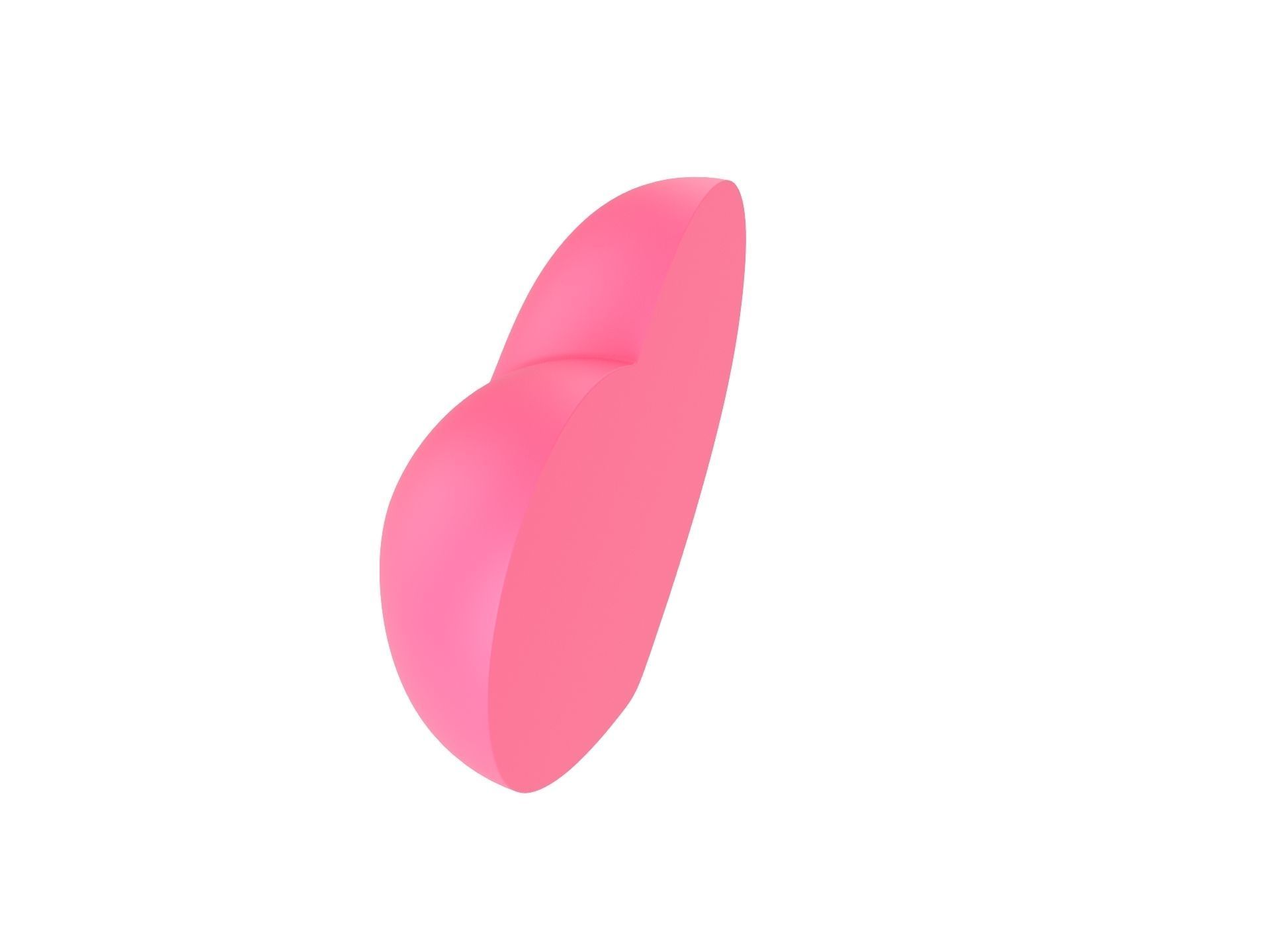 Half Heart 001 3D print model_5