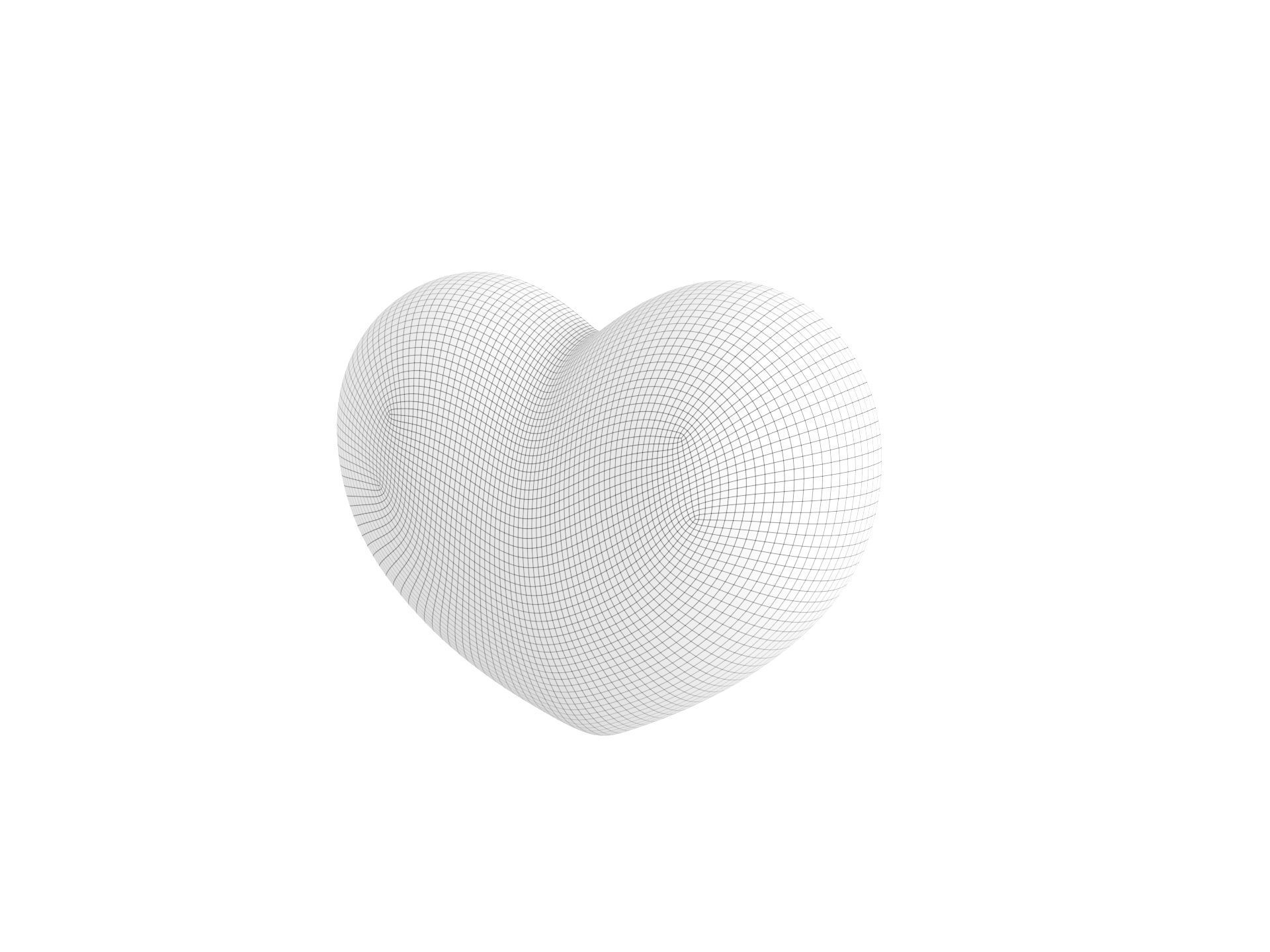 Half Heart 001 3D print model_28