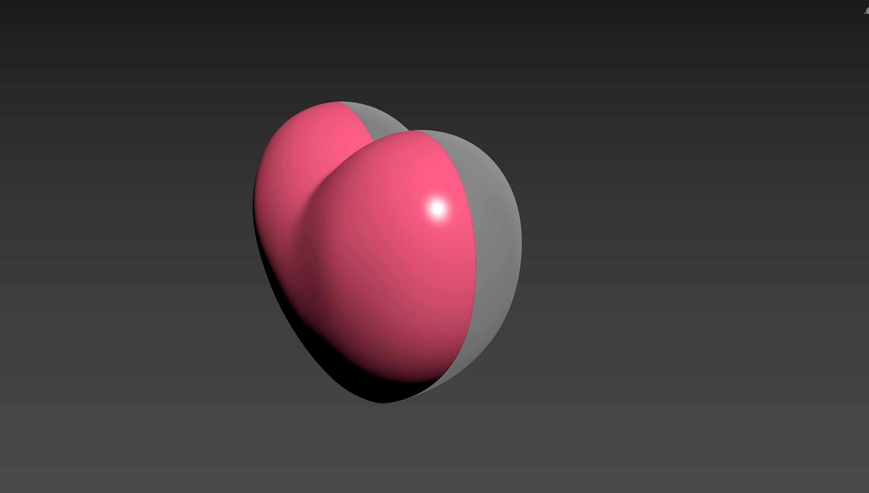 Half Heart 001 3D print model_24