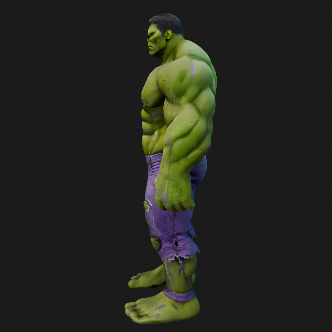 Hulk 3D model Low-poly 3D model_3