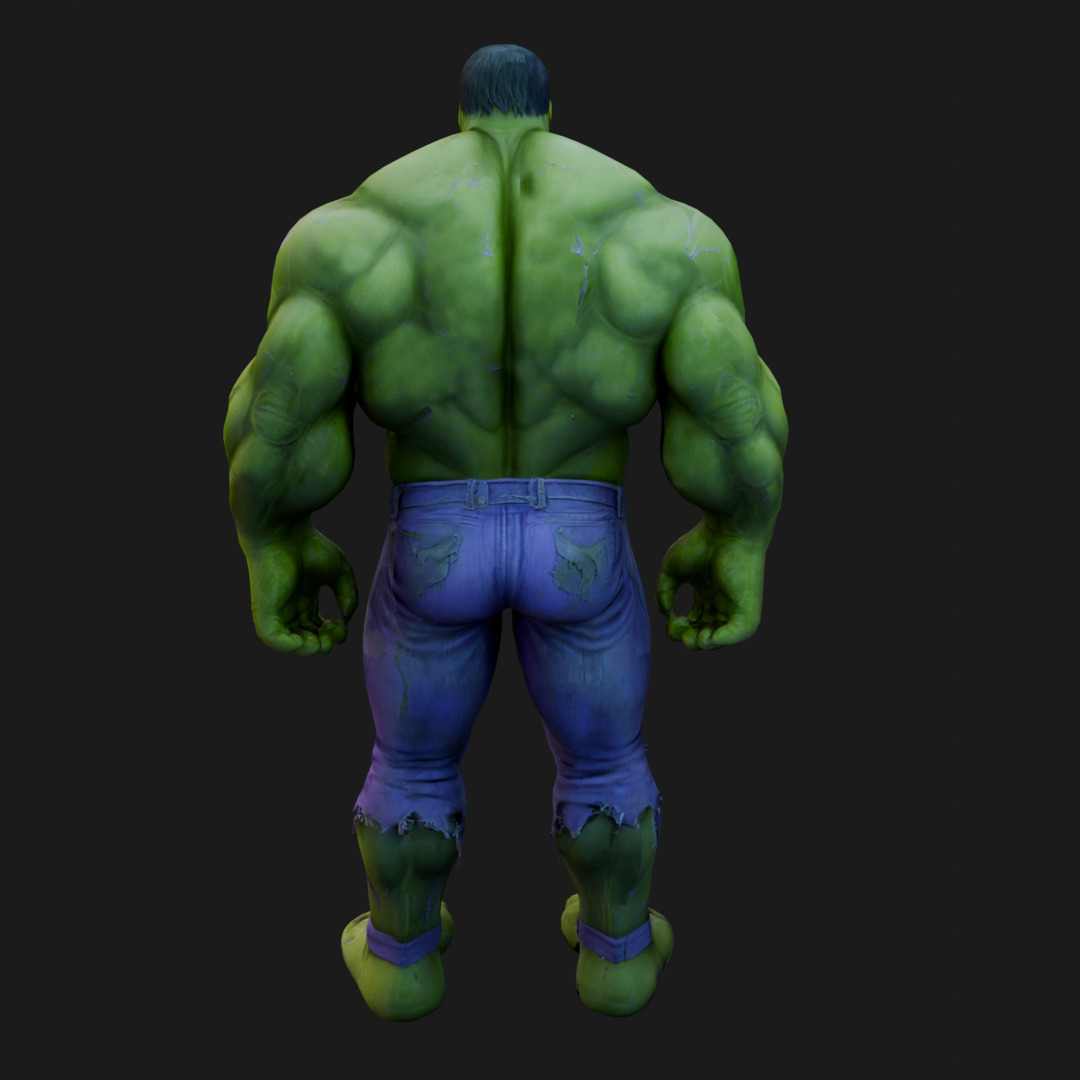 Hulk 3D model Low-poly 3D model_4