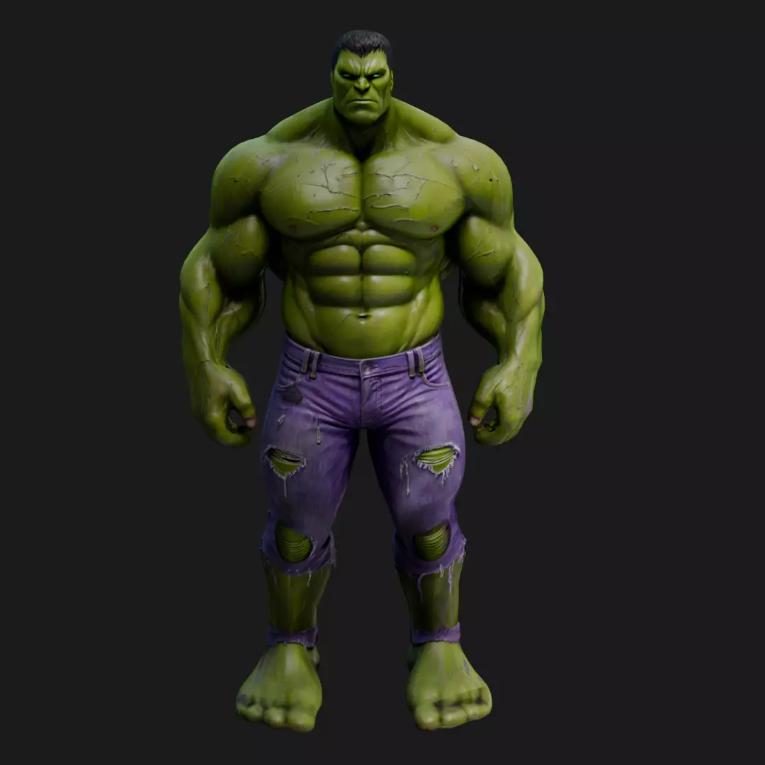 Hulk 3D model Low-poly 3D model_0