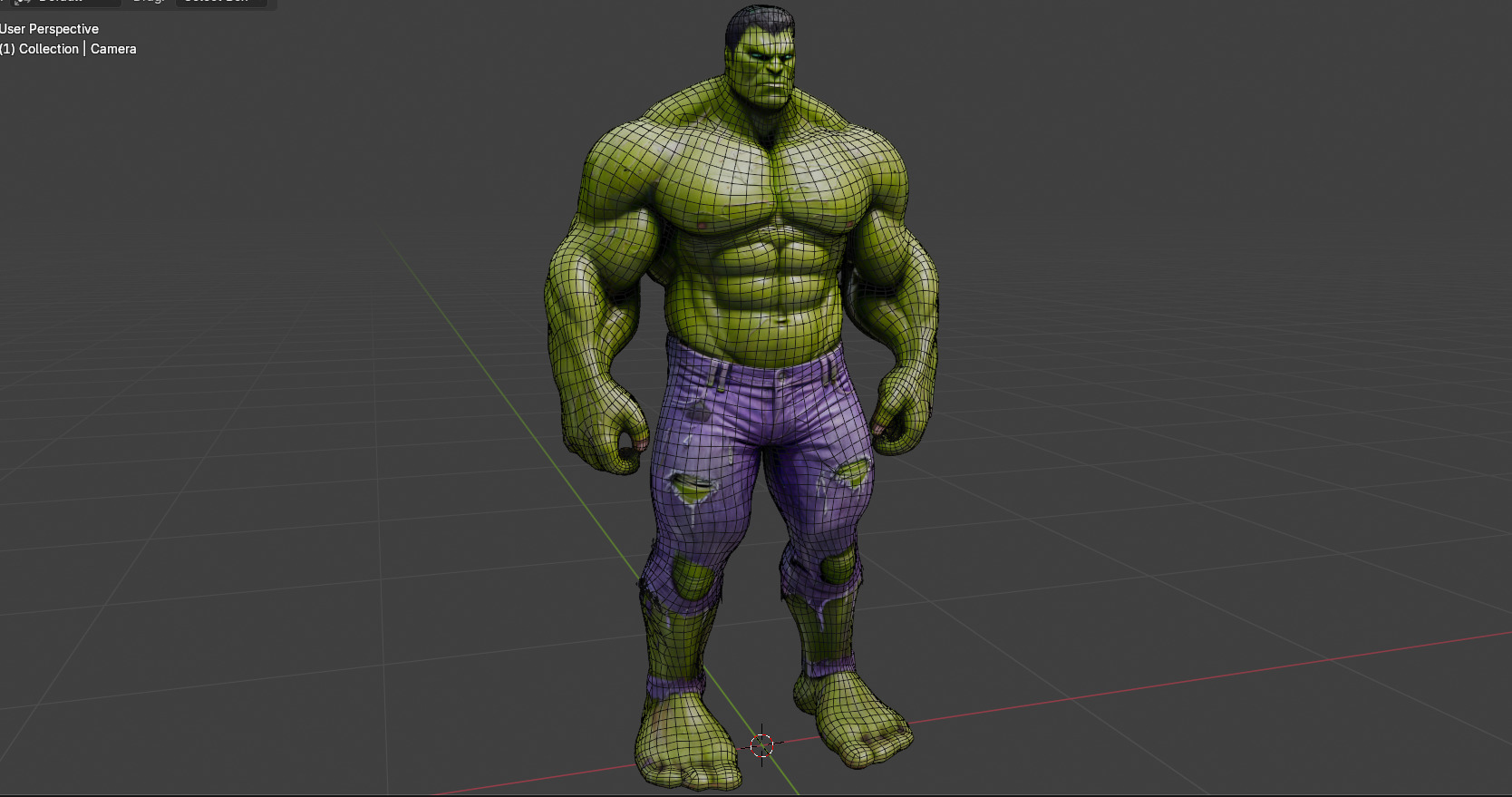 Hulk 3D model Low-poly 3D model_5