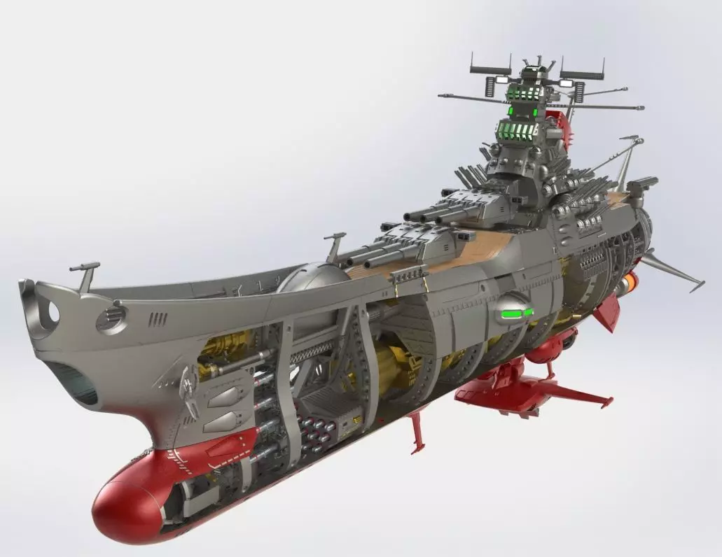 Space Battleship Yamato Full Internal 3D print model_0