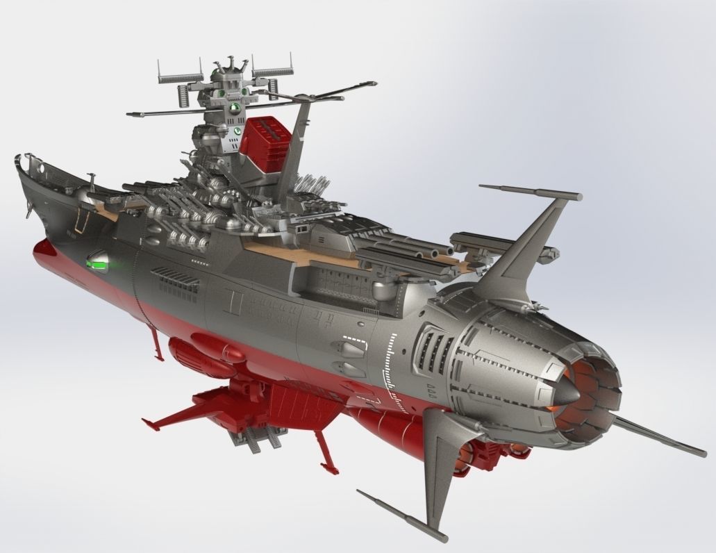 Space Battleship Yamato Full Internal 3D print model_2