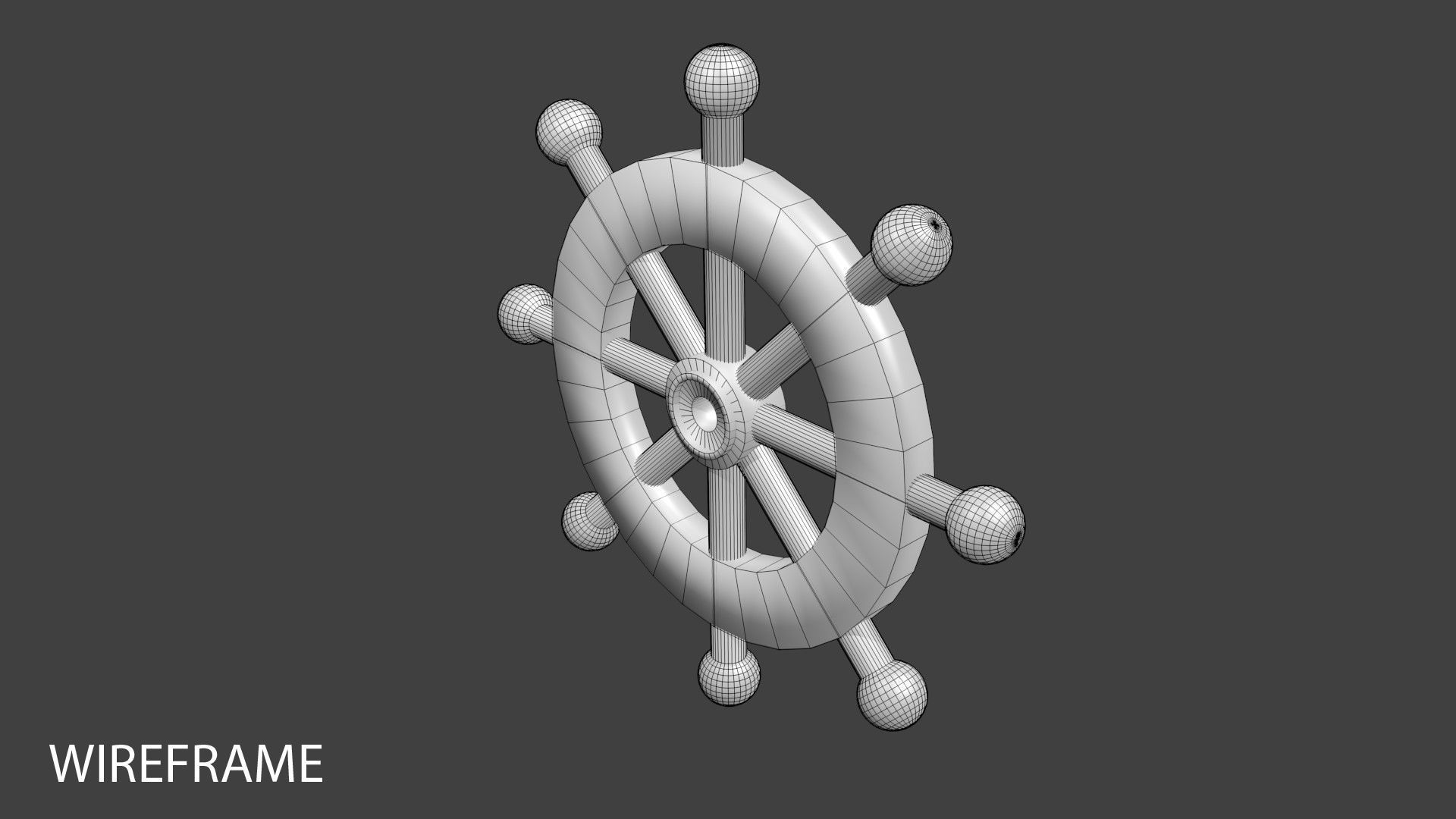 Ship Wheel 1 3D model_3