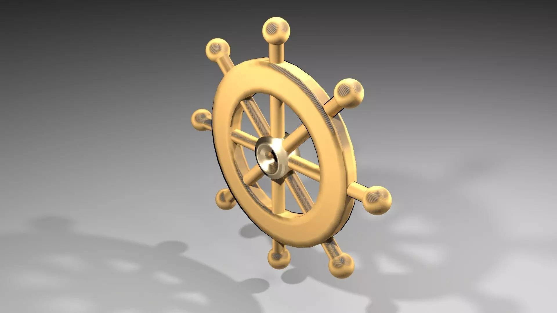 Ship Wheel 1 3D model_0