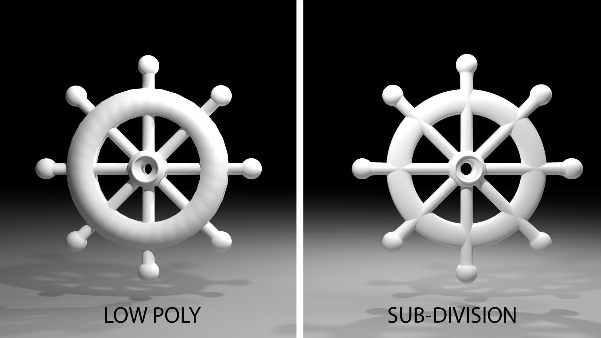 Ship Wheel 1 3D model_4