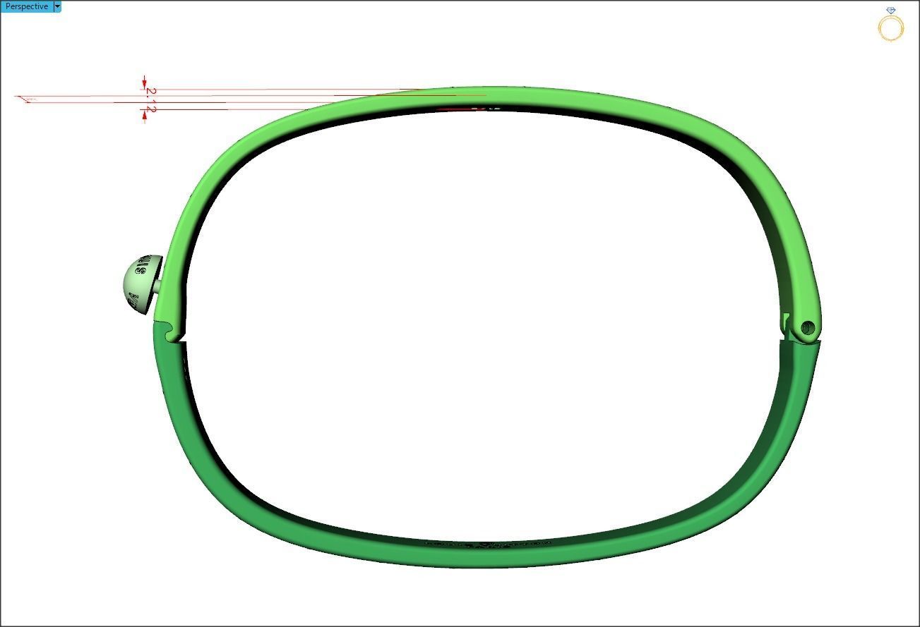 LV Bracelet 3D print model_5