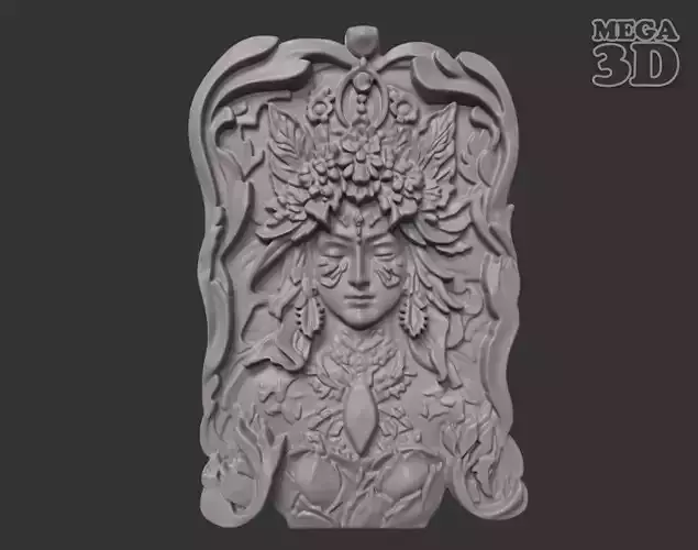 Bas Relief Woman 230519D 3D print model