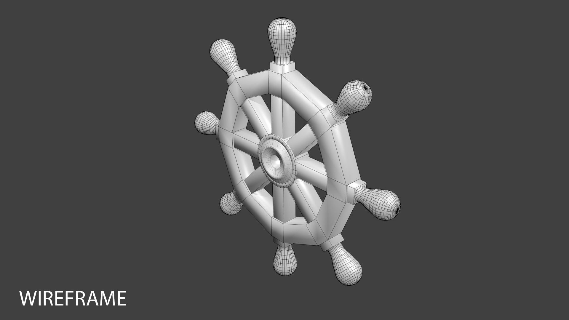 Ship Wheel 3 3D model_3