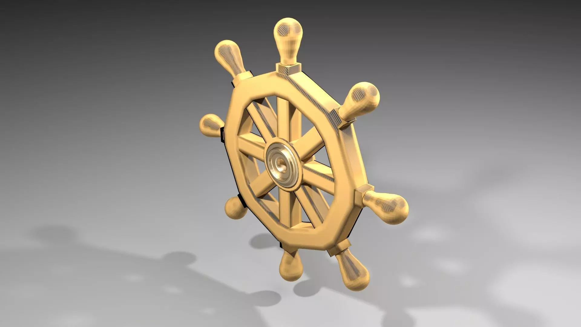 Ship Wheel 3 3D model_0