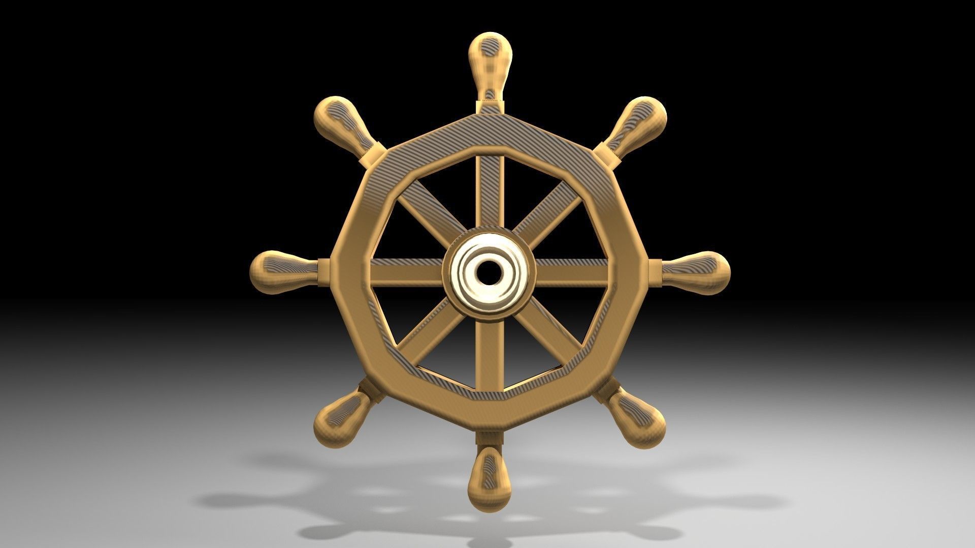 Ship Wheel 3 3D model_1