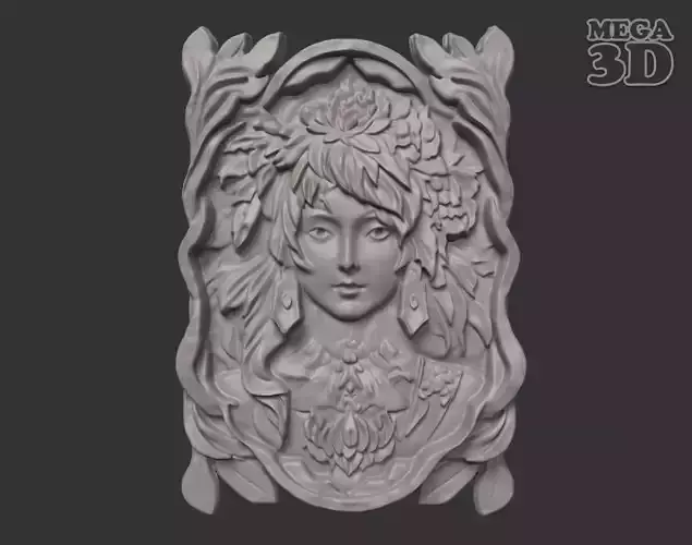 Bas Relief Woman 230519A 3D print model