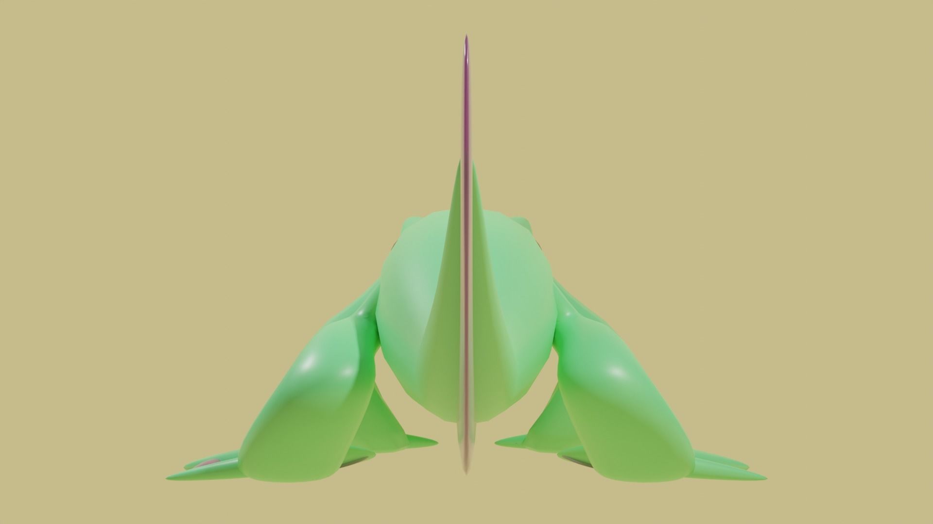 Cute Frog family set 3D model_30