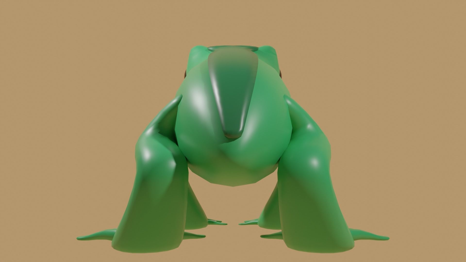 Cute Frog family set 3D model_42