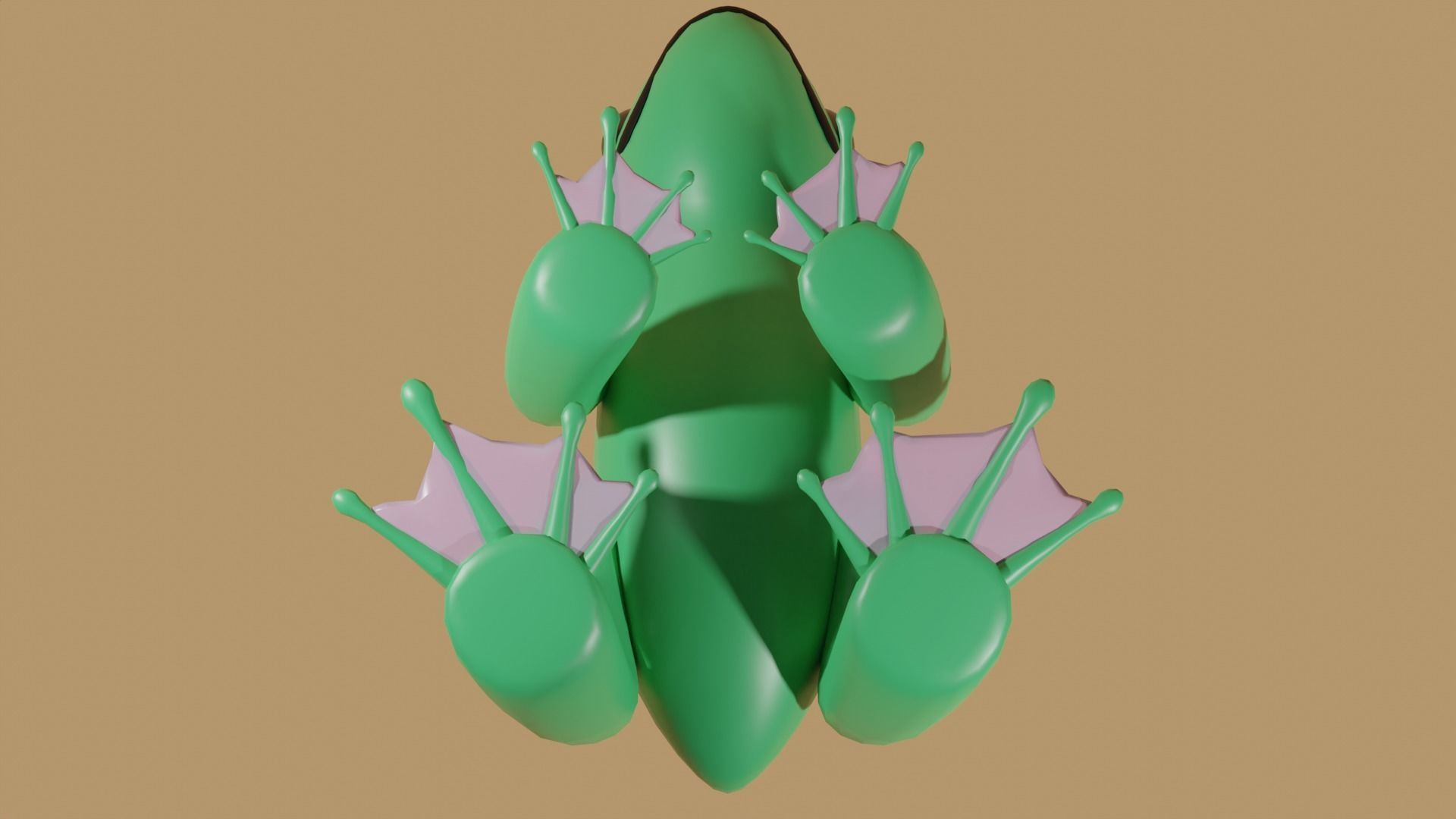 Cute Frog family set 3D model_46