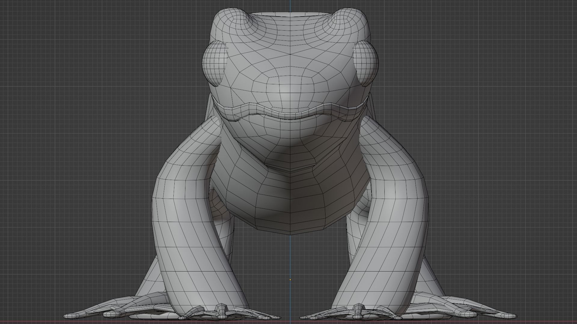 Cute Frog family set 3D model_39