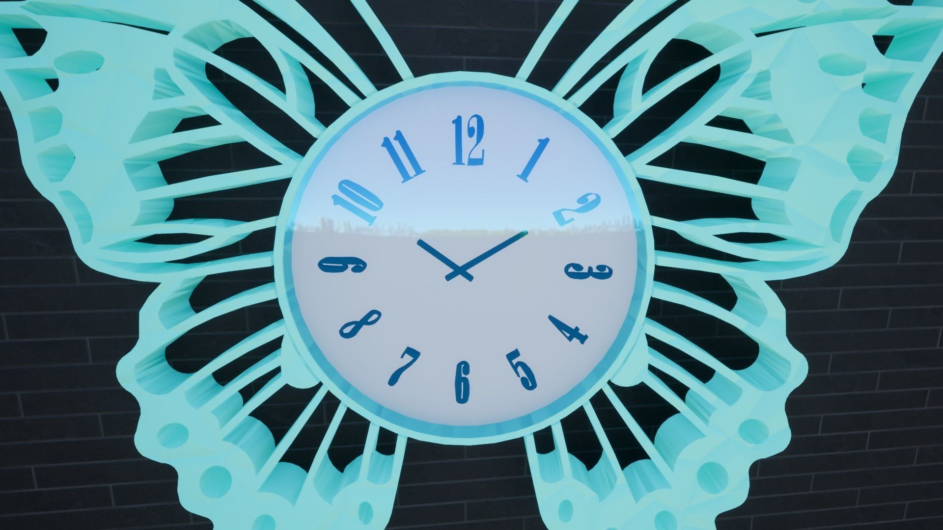 Butterfly Wall Clock-1-0017-2-11-22 3D model_2