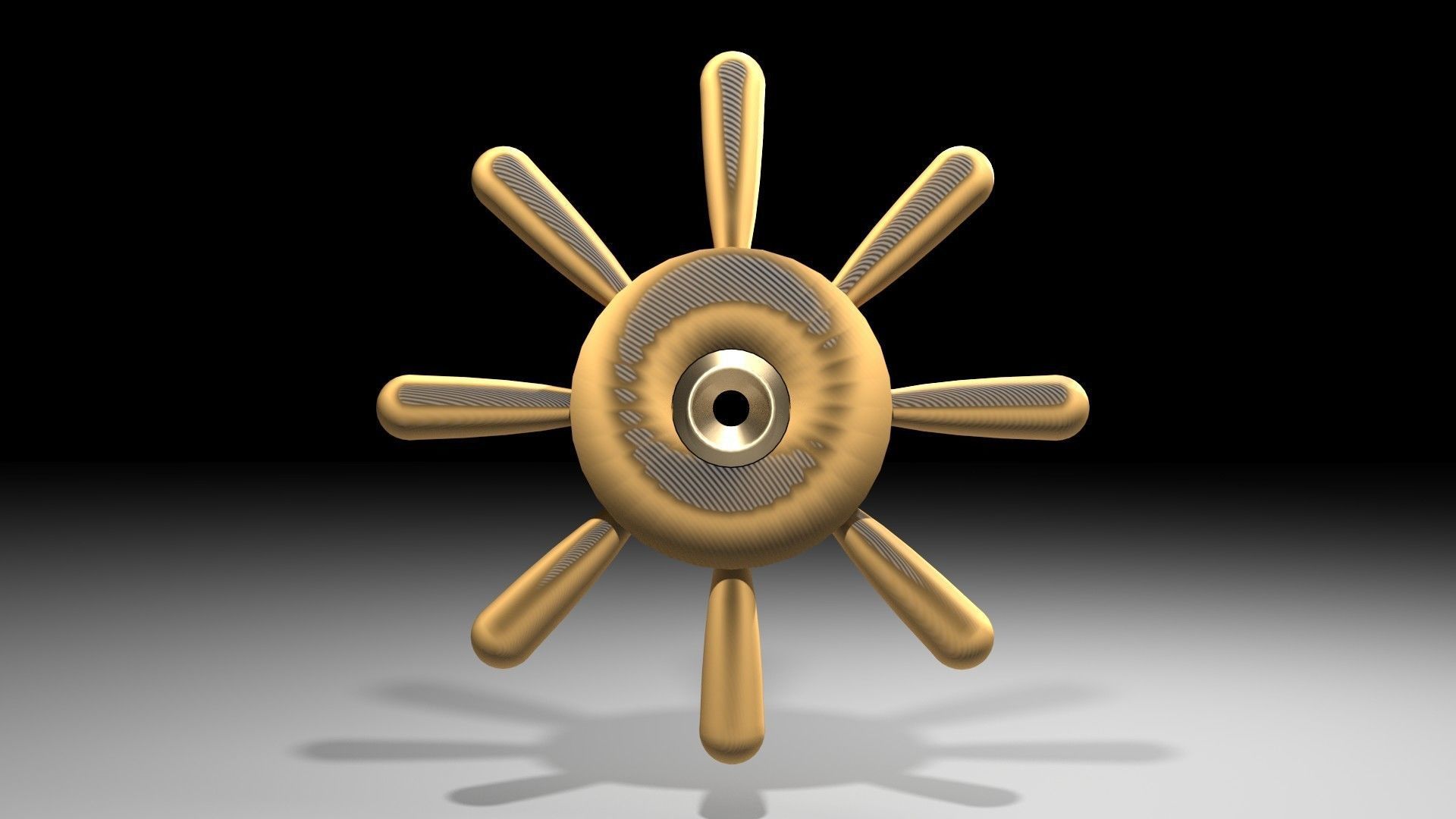 Ship Wheel 5 3D model_1