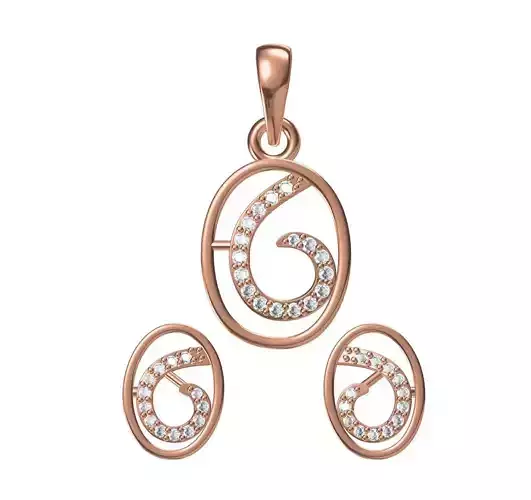 Women Earrings Pendant Set STL JCD Details