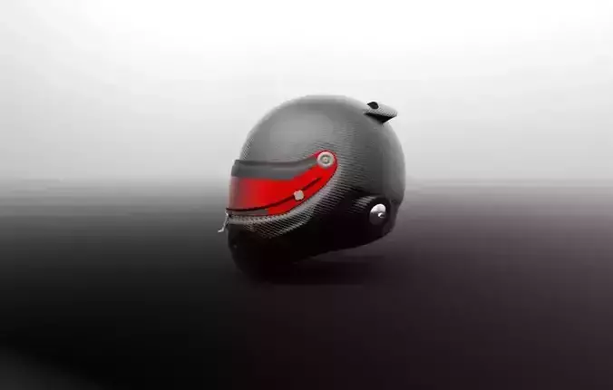 F1 Helmet Schubert SF3 Low-poly 3D model