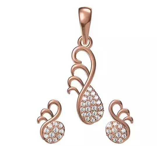 Women Earrings Pendant Set STL JCD Details