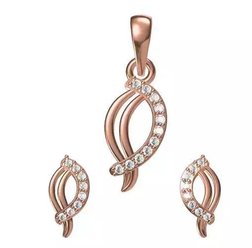 Women Earrings Pendant Set STL JCD Details