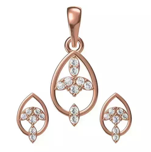 Women Earrings Pendant Set STL JCD Details
